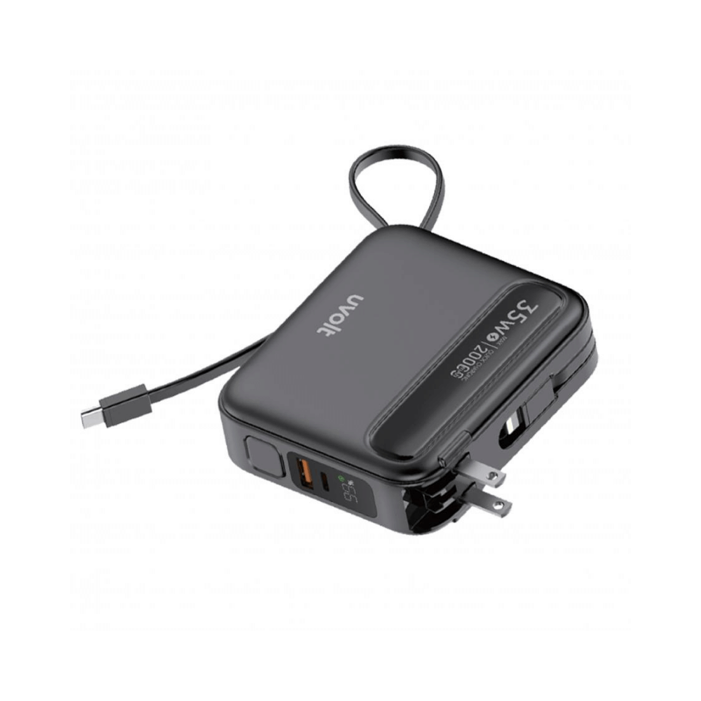 แบตเตอรี่สำรอง UVOLT UVP20AC-01-BLK(3C) (EP-P203) 3IN1 20,000MAH สีดำ รองรับชาร์จเร็วสูงสุด 35W_0