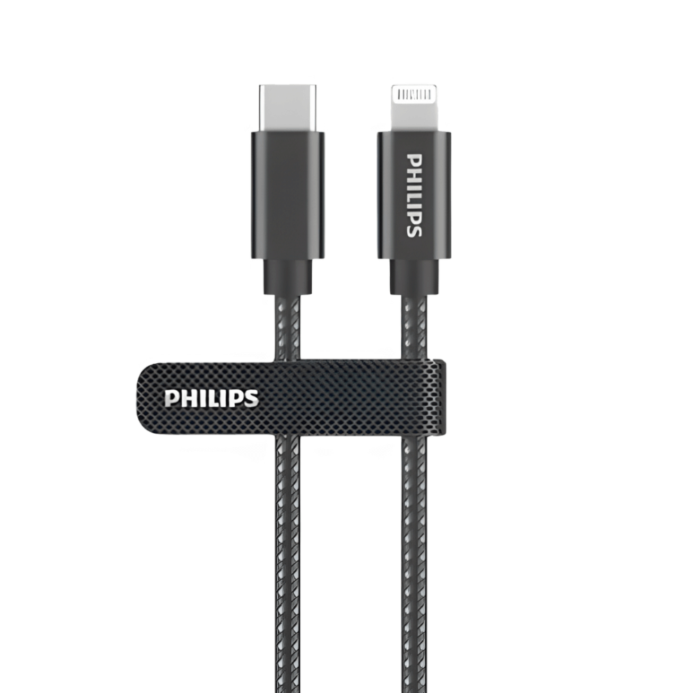 สายชาร์จ PHILIPS รุ่น DLC5030L/00 USB-C TO LIGHTNING สีดำ ยาว 1 เมตร