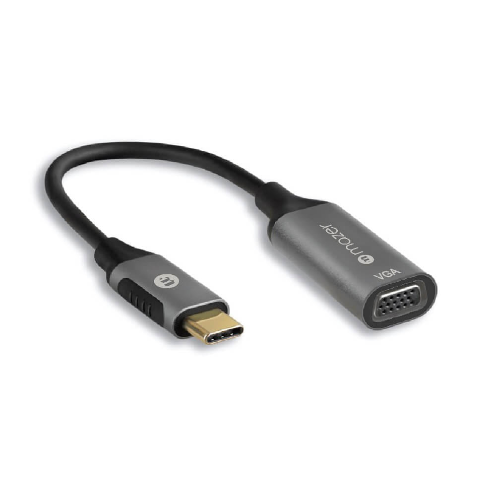 อุปกรณ์เชื่อมต่อ ยูเอสบี-ซี มีเดีย ฮับ MAZER M-USBCAL351-GY ALU USB-C TO VGA 1080P ADAPTER GRY