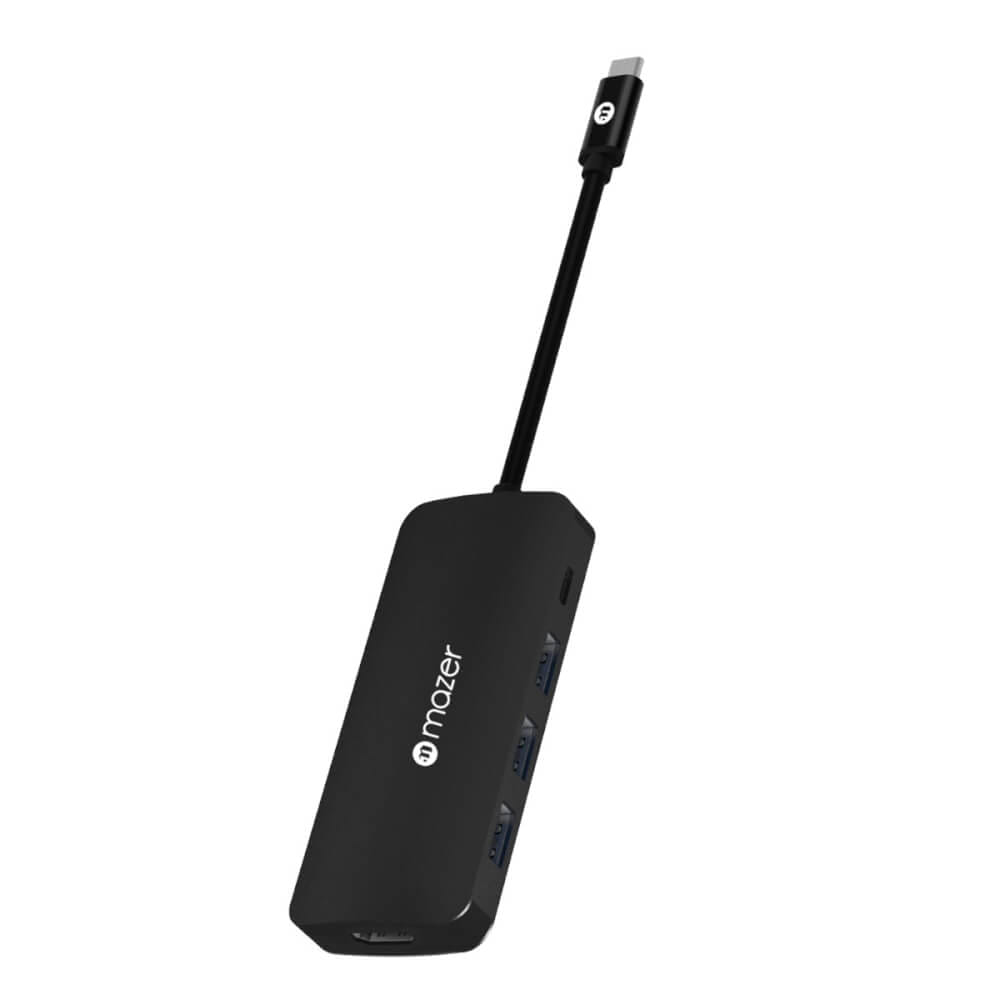 อุปกรณ์เชื่อมต่อ ยูเอสบี-ซี มีเดีย ฮับ MAZER M-UC2MULTI4082-BK MAZER USB-C 8-IN-1 HUB