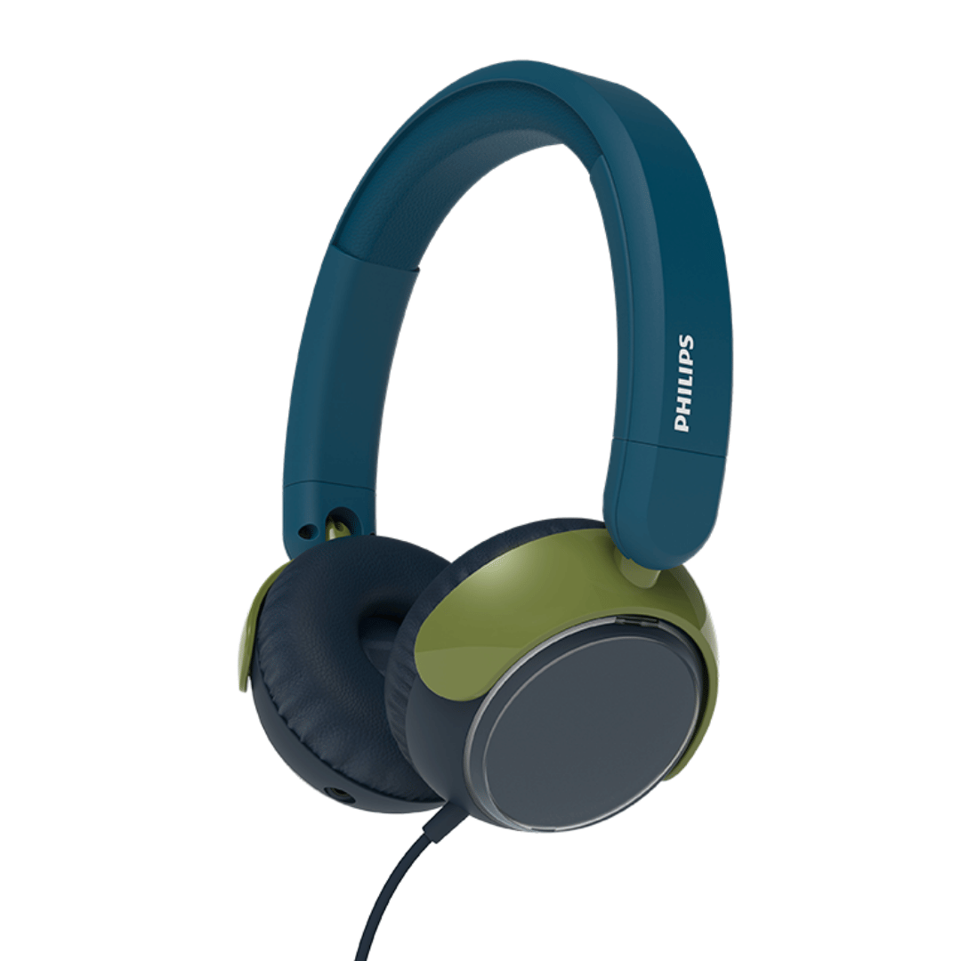 หูฟัง PHILIPS TAK2000 สำหรับเด็ก แบบมีสาย 3.5 มม / TYPE C จำกัดเสียง 85DB (สีเขียวอมฟ้า)