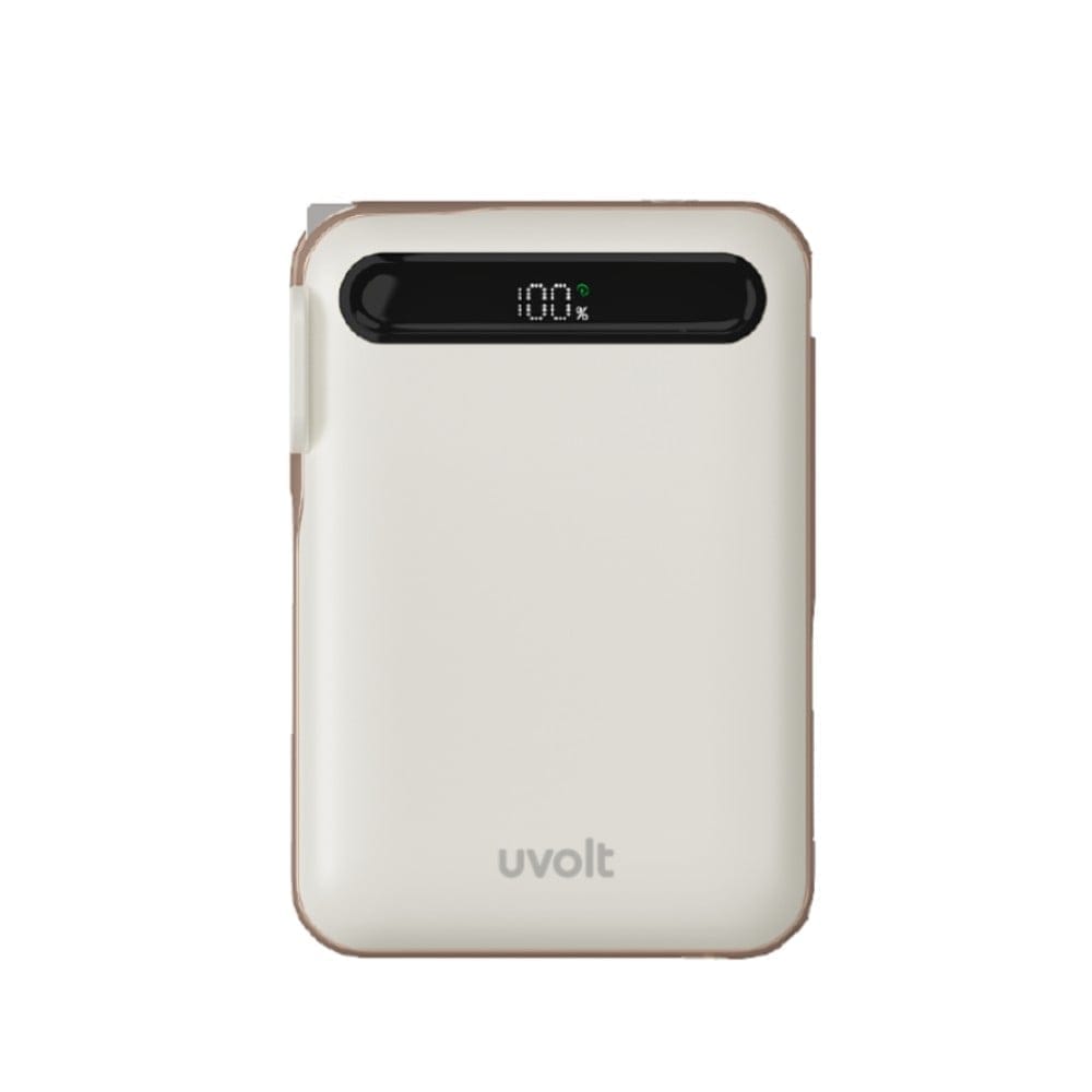 แบตเตอรี่สำรอง UVOLT UVP10AC-01-CRM(3C) (EP-I109) 4IN1 10,000 MAH สีครีม (จอแสดงผลดิจิตอลLED) ได้รับรอง 3C