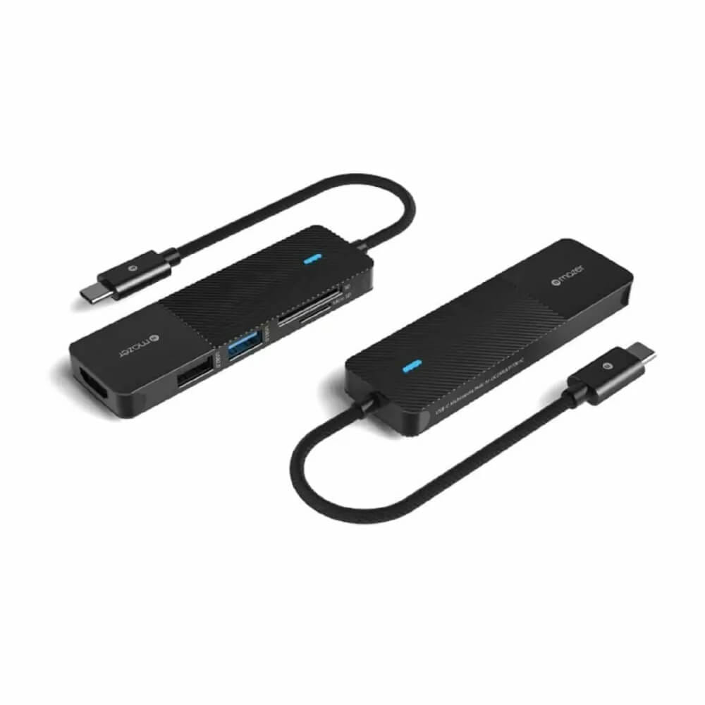 อุปกรณ์เชื่อมต่อ ยูเอสบี-ซี มีเดีย ฮับ MAZER M-UC2MULTI7001C-BK 5IN1 USB-C