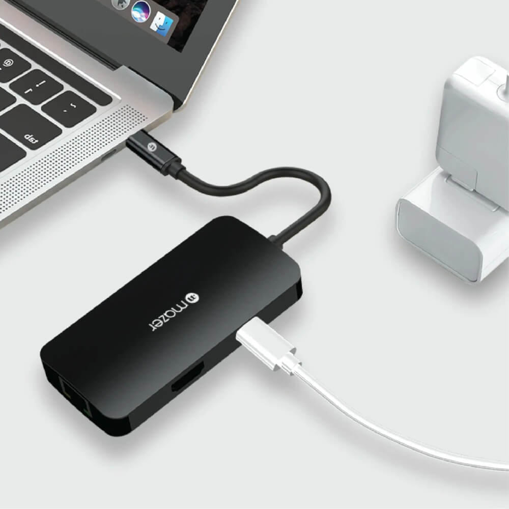 อุปกรณ์เชื่อมต่อ ยูเอสบี-ซี มีเดีย ฮับ MAZER M-UC2MULTI4060-BK MAZER USB-C 6-IN-1 HUB