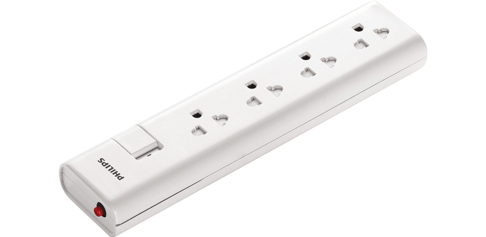 ปลั๊กไฟ PHILIPS รุ่น CHP2444WB/67 รางปลั๊ก 4 ช่อง 10A 2300W 1 สวิตช์ควบคุม ยาว 3 เมตร