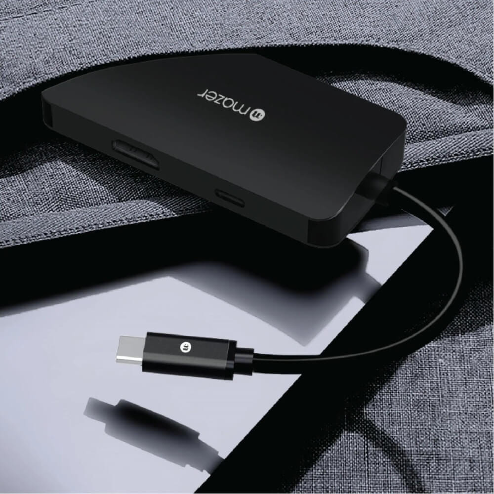 อุปกรณ์เชื่อมต่อ ยูเอสบี-ซี มีเดีย ฮับ MAZER M-UC2MULTI4060-BK MAZER USB-C 6-IN-1 HUB