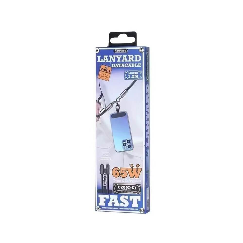 สายชาร์จ USB-C to USB-C REMAX C20-BLK 2in1 65W ยาว 1.2 เมตร สีดำ