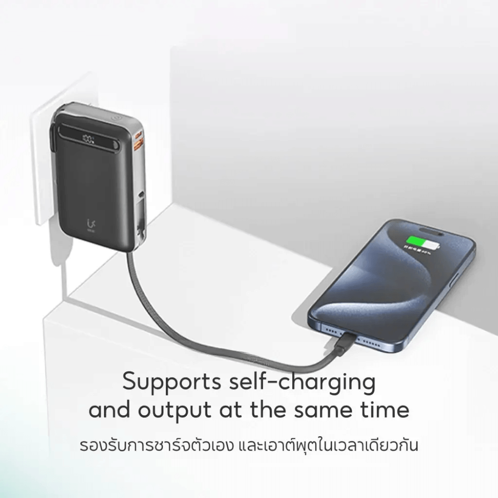 แบตเตอรี่สำรอง UKIKI KP20AC-01-BLK PWB 20KMAH + C CABLE + AC BLACK_2
