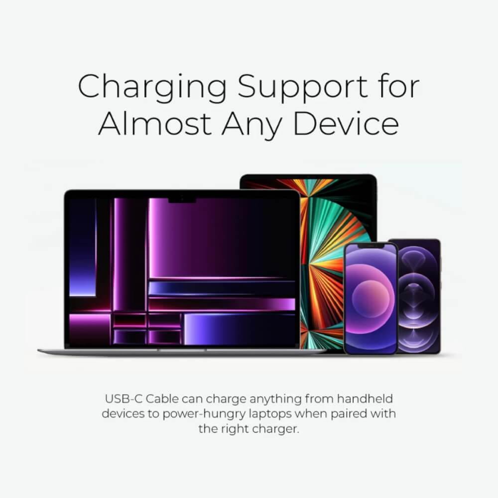 สายชาร์จ USB-C TO USB-C MAZER M-FLEX-C265-WH 60 วัตต์ ยาว 2 เมตร สีขาว
