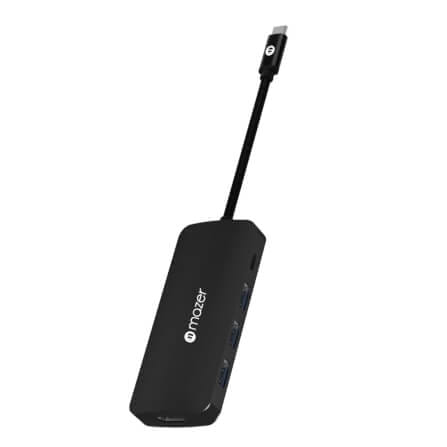 อุปกรณ์เชื่อมต่อ ยูเอสบี-ซี มีเดีย ฮับ MAZER M-UC2MULTI4082-BK MAZER USB-C 8-IN-1 HUB_0