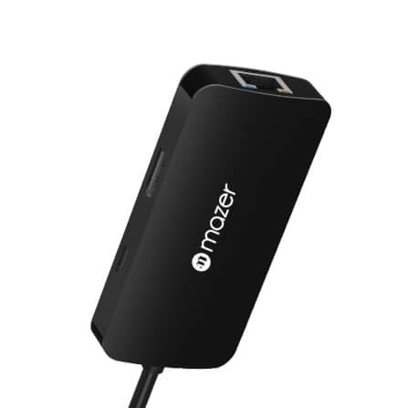 อุปกรณ์เชื่อมต่อ ยูเอสบี-ซี มีเดีย ฮับ MAZER M-UC2MULTI4060-BK MAZER USB-C 6-IN-1 HUB_0