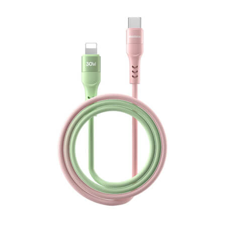 สายชาร์จ USB-C to Lightning REMAX CB16-GRNPNK 30W ยาว 1.2 เมตร สีเขียว/ชมพู_0