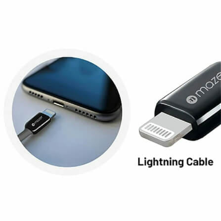 สายชาร์จ LIGHTNING MAZER M-PL3PRO-A2L125-WH ยาว 1.25 เมตร สีดำ_1