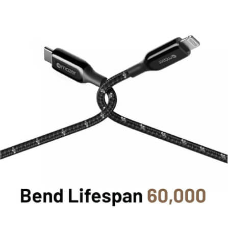 สายชาร์จ USB-C TO LIGHTNING MAZER M-PL3PRO-C2L250-BK 60 วัตต์ ยาว 2.5 เมตร สีดำ_1