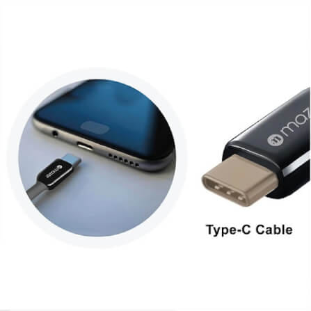 สายชาร์จ USB-C TO USB-C MAZER M-PL3PRO-C2C125-BK 60 วัตต์ ยาว 1.25 เมตร สีดำ_1