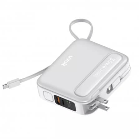 แบตเตอรี่สำรอง 3C Uvolt UVP20AC-01-WHT 20,000 MAH สีดำ (PD35W+ QC + AC + C&L Cable)_1