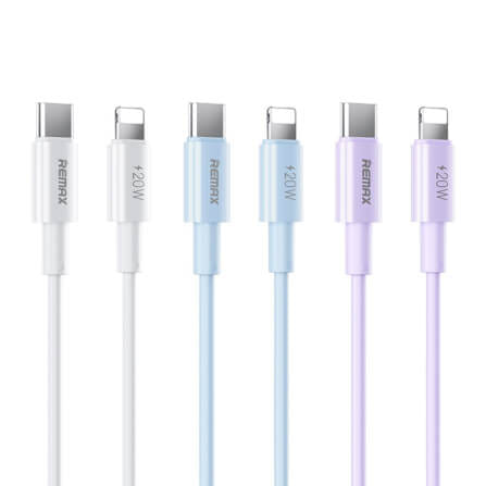 สายชาร์จ USB-C to Lightning REMAX RC-C123-PUR 20W ยาว 2 เมตร สีม่วง_1