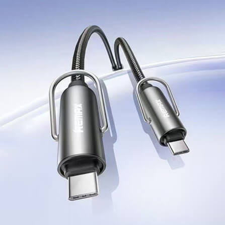สายชาร์จ USB-C to USB-C REMAX C20-BLK 2in1 65W ยาว 1.2 เมตร สีดำ_1