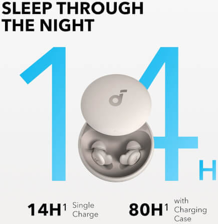 หูฟังไร้สาย Soundcore A6611Z21 A20 Sleep 14/80 ชม. สีขาว_1