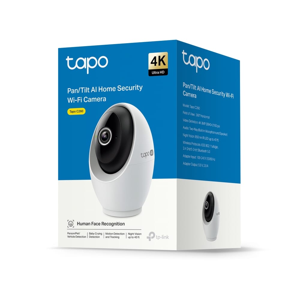 กล้องวงจรปิดภายใน 4K TP-LINK TAPO C260 PAN/TILT AI HOME SECURITY WI-FI CAMERA_10