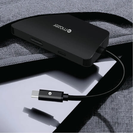 อุปกรณ์เชื่อมต่อ ยูเอสบี-ซี มีเดีย ฮับ MAZER M-UC2MULTI4060-BK MAZER USB-C 6-IN-1 HUB_2