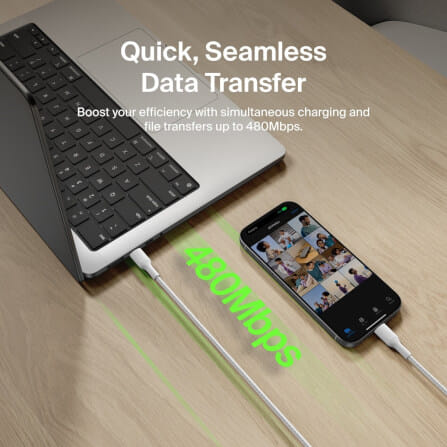สายชาร์จ BELKIN CAB025 USB-C TO USB-C (TYPE C) 240 วัตต์ 1 เมตร สีดำ_3