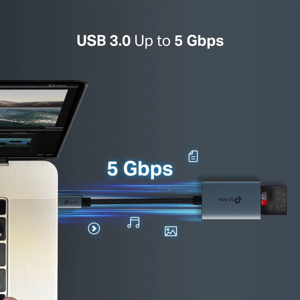 การ์ดรีดเดอร์ 2-IN-1 USB 3.0 TP-LINK UA430C TYPE-C TO SD & MICROSD 3.0_4