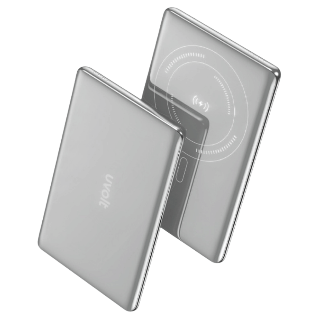 แบตเตอรี่สำรอง UVOLT UVP05W-02 (UP0501) 5,000MAH ชาร์จไร้สาย แม่เหล็ก รองรับ 3C สีเทา_5