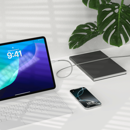 สายชาร์จเร็ว USB-C BELKIN CAB024 ชาร์จเร็ว 60 วัตต์ สายถักไนล่อน ยาว 1 เมตร สีขาว_6