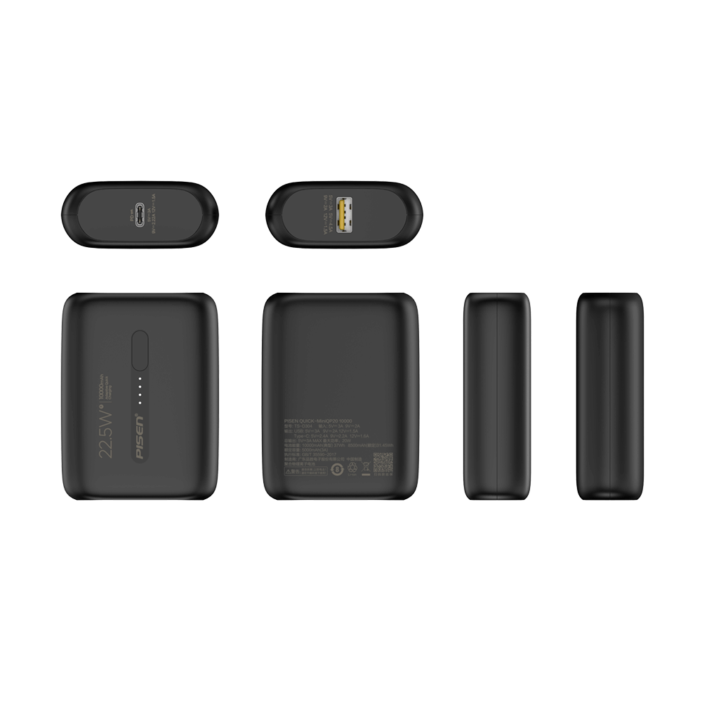 แบตเตอรี่สำรอง PISEN TS-D330-BLK 10,000MAH POWER TINY 22.5W  สีดำ_2