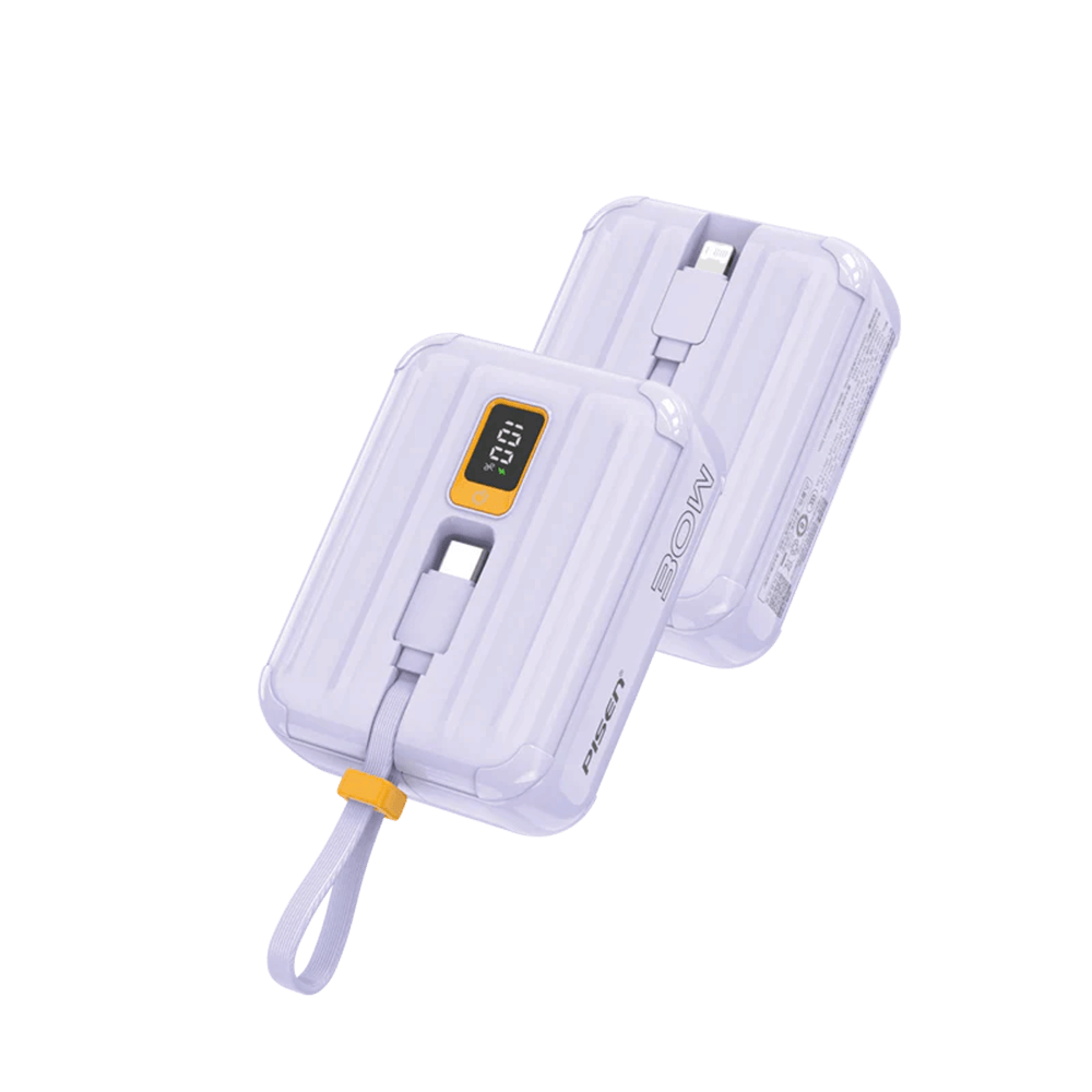 แบตเตอรี่สำรอง PISEN TS-D364-PUR 10,000MAH POWER TINY 30W สีม่วง_0