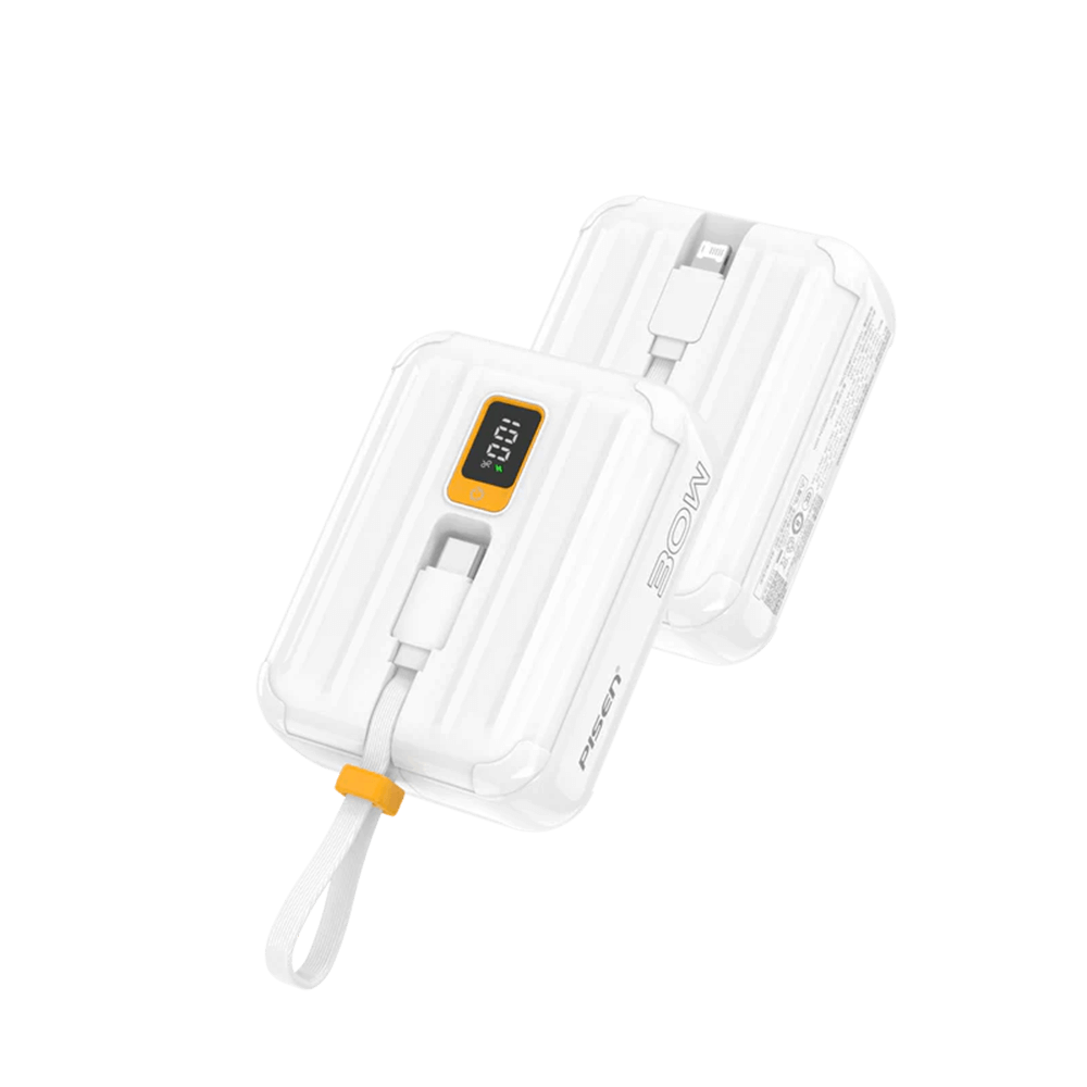 แบตเตอรี่สำรอง PISEN TS-D364-WHT 10,000MAH POWER TINY 30W สีขาว