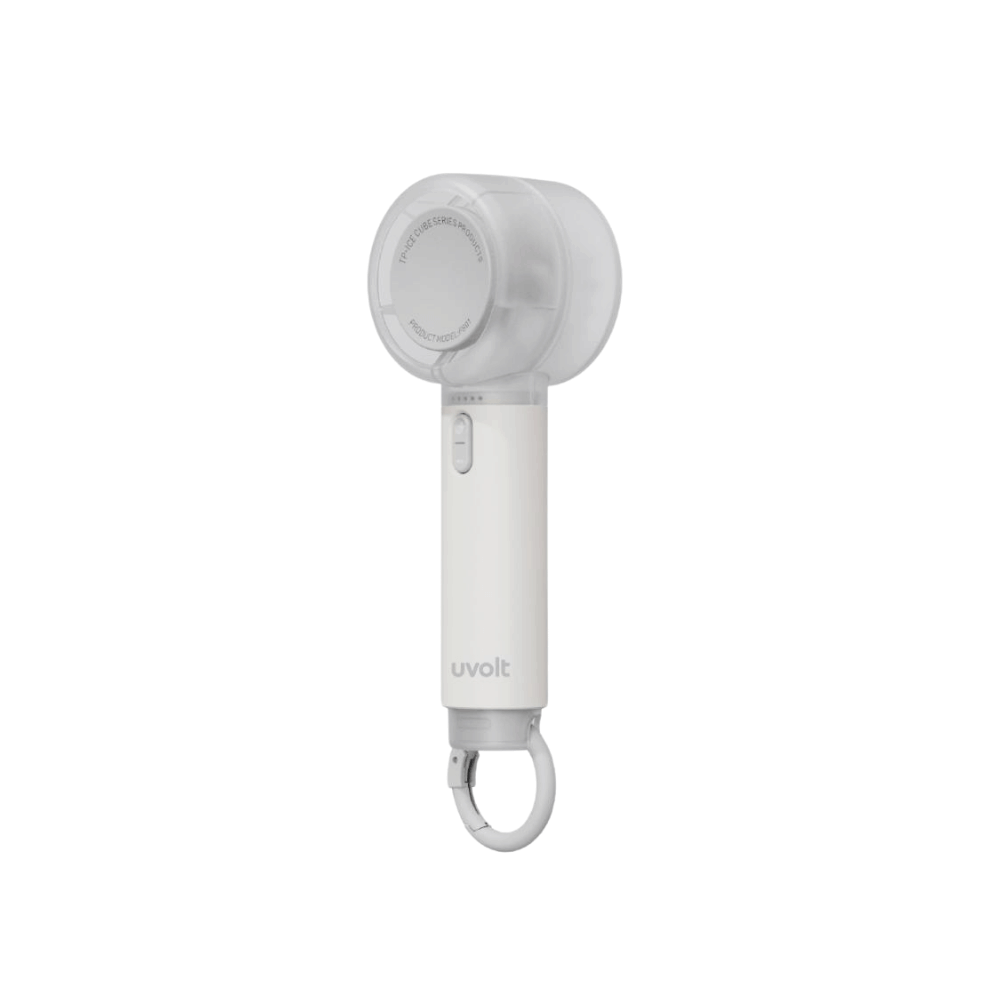 พัดลมมือถือแบบพกพา UVOLT  รุ่น UVHF01-WHT สีขาว แบตเตอรี่ 2000MAH ปรับได้ 5 ระดับ