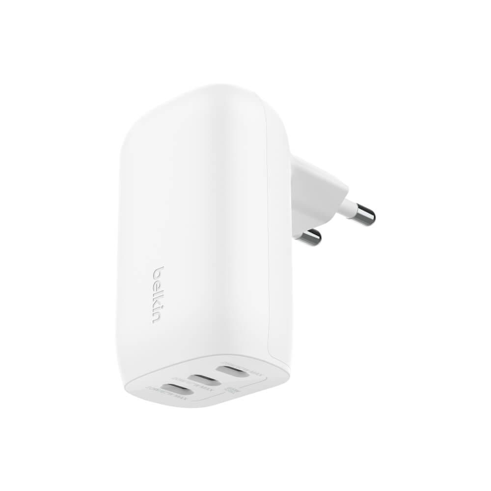 หัวชาร์จขากลม BELKIN รุ่น WCC002THWH ชาร์จเร็ว USB-C PD (3 พอร์ต)_0