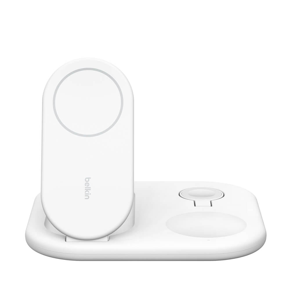 แท่นชาร์จไร้สาย BELKIN WIZ029THWH 3IN1 แบบพับได้ ชาร์จเร็วเทคโนโลยี QI2 สีขาว_0