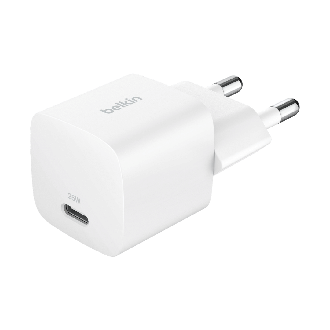 หัวชาร์จ BELKIN WCA012 พอร์ต USB-C กำลังไฟ 25W เทคโนโลยี PPS สีขาว_0