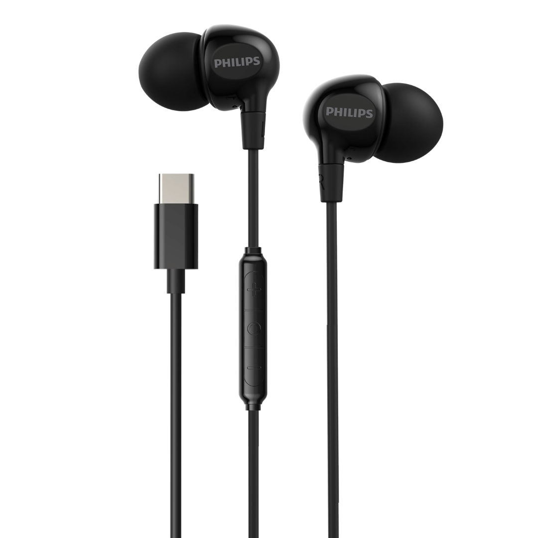 หูฟัง PHILIPS TAE2100 แบบมีสาย พอร์ต TYPE-C มีไมโครโฟนในตัว สีดำ_0