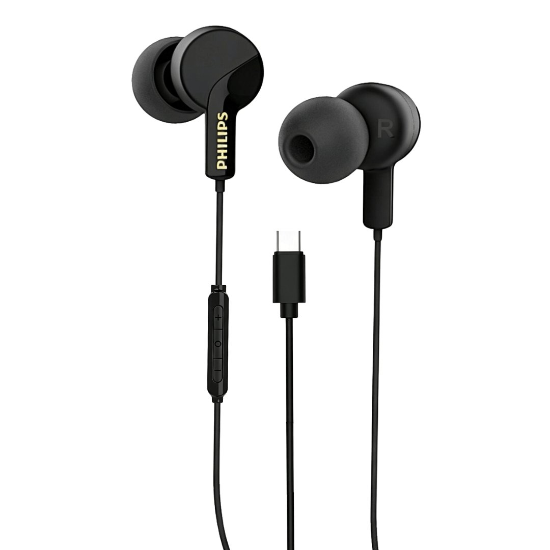 หูฟัง PHILIPS TAE3130 แบบมีสาย พอร์ต TYPE-C เสียง HI-RES มีไมโครโฟนในตัว สีดำ_0