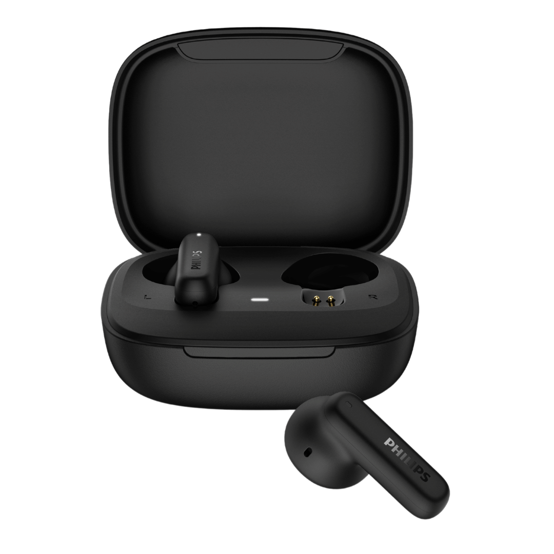 หูฟังไร้สาย PHILIPS TAT1000 บลูทูธ 6.0 ไมค์ AI กันน้ำ IPX4 สีดำ_0