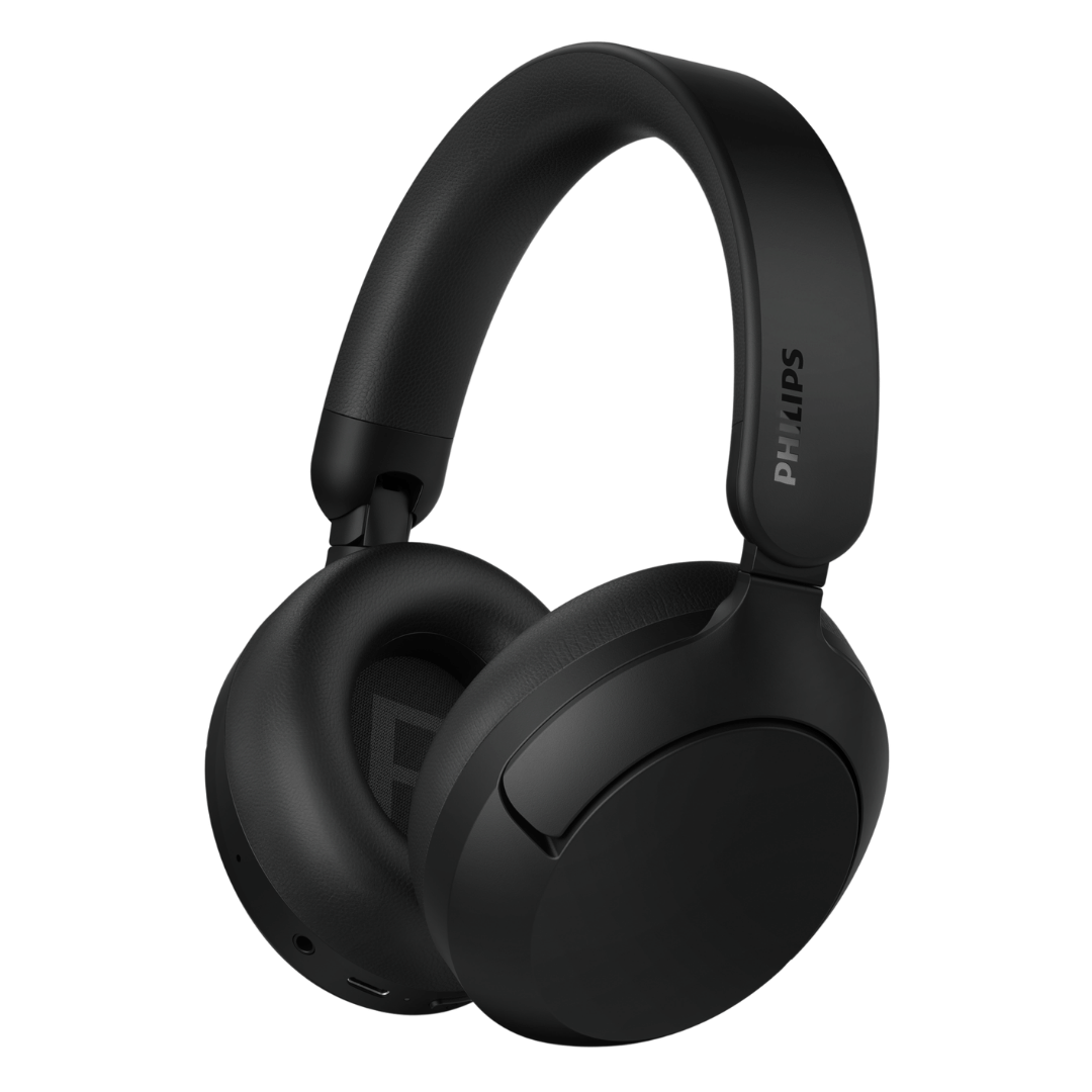 หูฟังไร้สาย PHILIPS TAH6000 แบบครอบหู เบสหนัก เสียง HI-RES แบตเตอรี่ 80 ชม. สีดำ_0