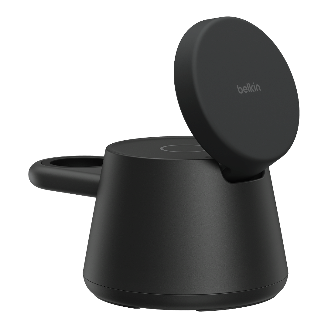 แท่นชาร์จไร้สาย 3-IN-1 BELKIN WIZ052 เทคโนโลยี QI2 ชาร์จเร็ว 25W แบบแม่เหล็ก สีดำ_0