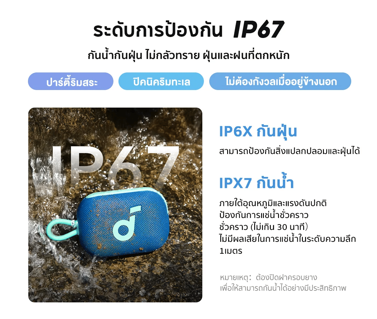 ลำโพงบลูทูธ SoundCore A31X11B1 Select 4 Go 5W iP67 Play 20Hr BLK-GLD_1