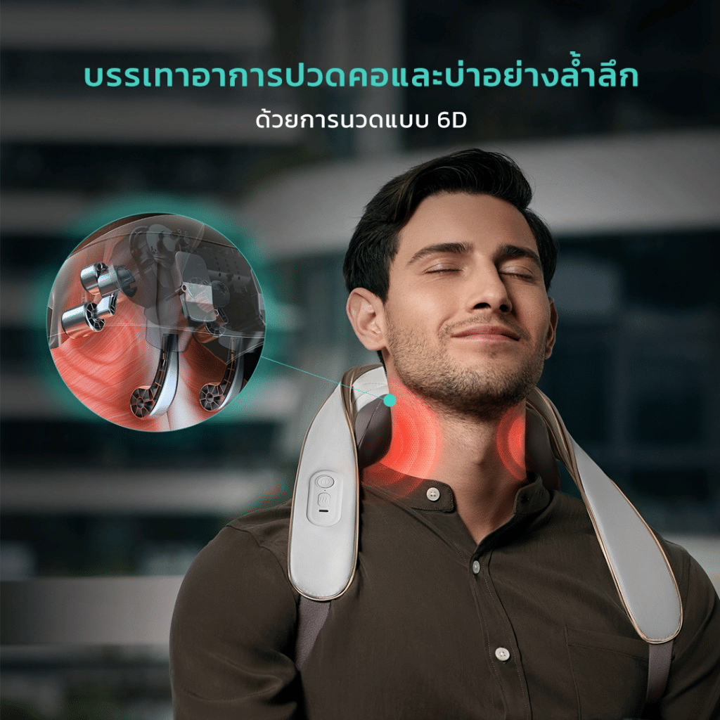 เครื่องนวดคอและไหล่ไร้สาย SKG H5 MINI ระบบนวด 6D พร้อมประคบร้อน_1