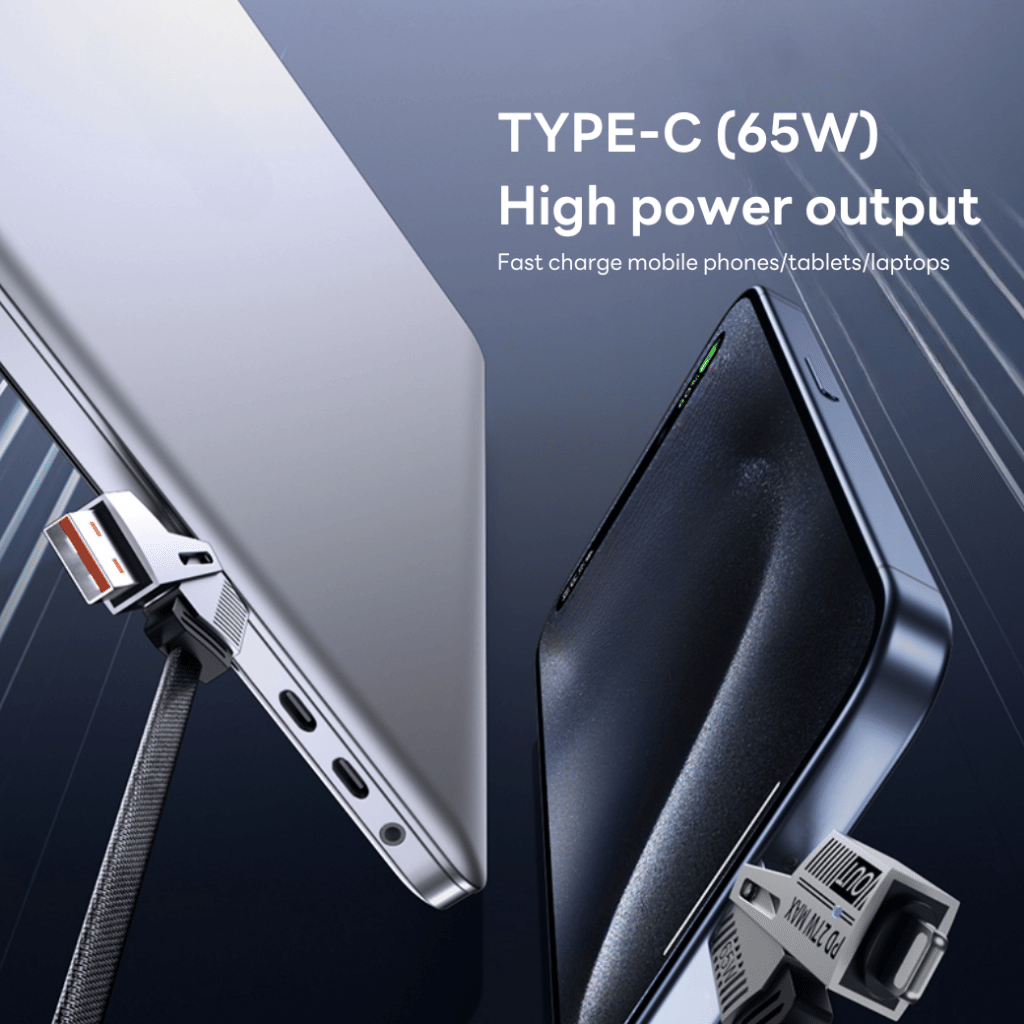 สายชาร์จเร็ว REMAX RC-C189 กำลังไฟ 65W หัวเชื่อมต่อแบบ 2-IN-2 (TYPE-C/USB/LIGHTNING) ความยาว 1 เมตร_2