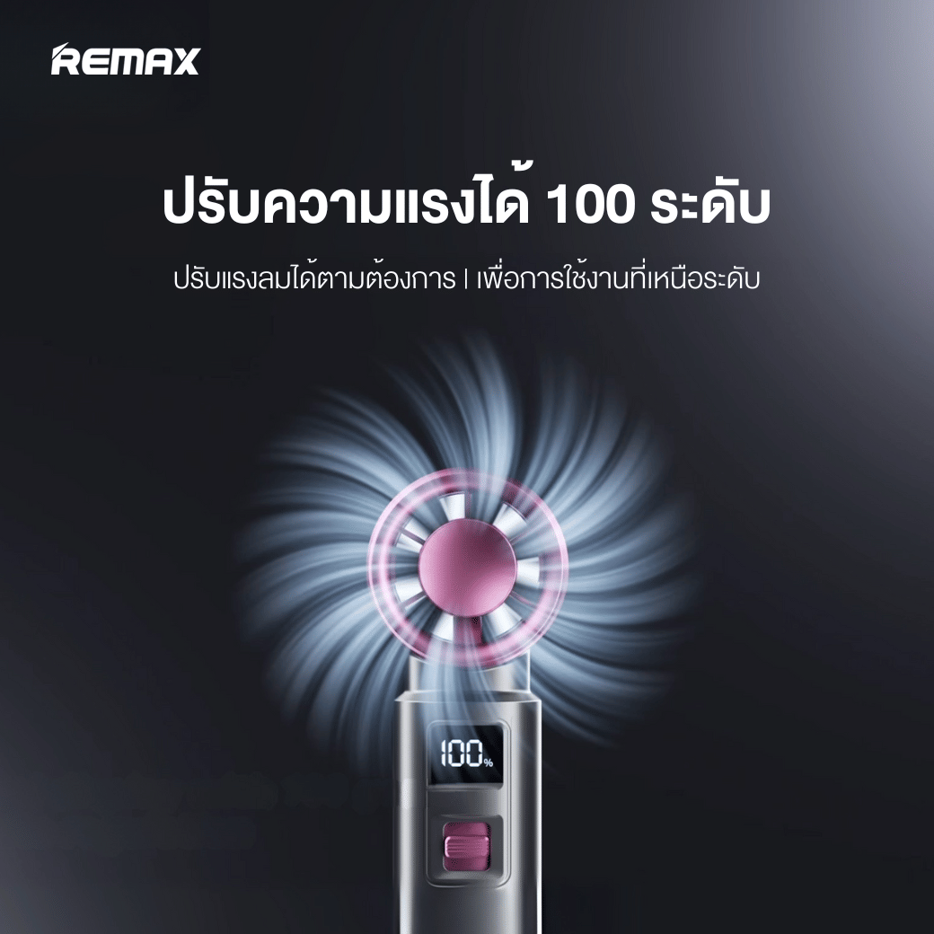 พัดลมพกพา REMAX RS-SF19 ปรับแรงลมได้ 100 ระดับ ชาร์จ TYPE-C สีขาว_2