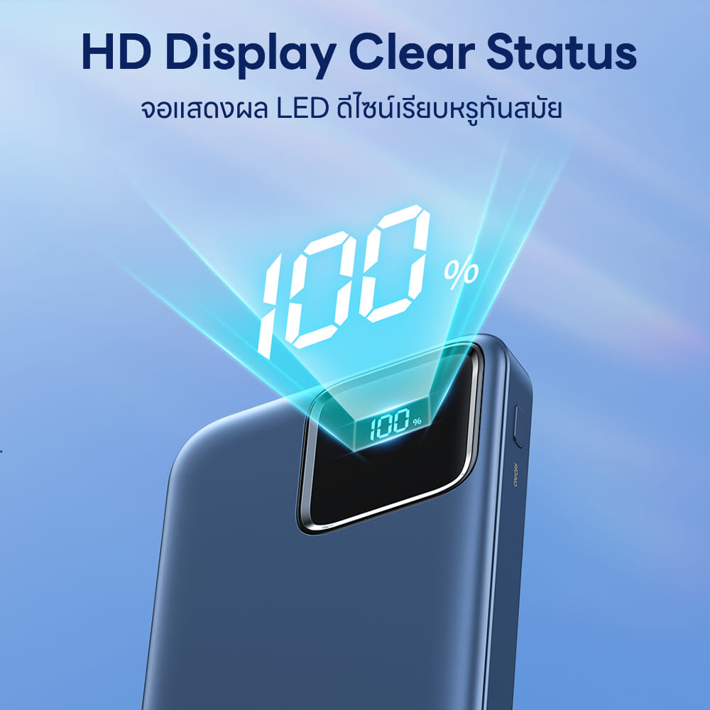 แบตเตอรี่สำรอง REMAX RPP-652 (N) ความจุ 10000MAH ชาร์จเร็ว มีสายในตัว มาตรฐาน CCC สีฟ้า_3