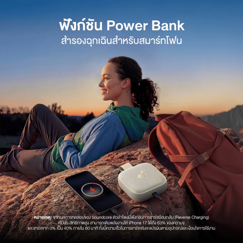 ลำโพงบลูทูธ SOUNDCORE BOOM GO 3I (D5103) กำลังขับ 15W กันน้ำ IP68 แบตเตอรี่ 24 ชม. สีน้ำเงิน_3