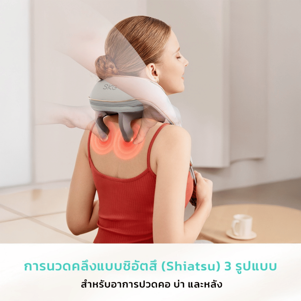 เครื่องนวดคอและไหล่ไร้สาย SKG H5 MINI ระบบนวด 6D พร้อมประคบร้อน_3