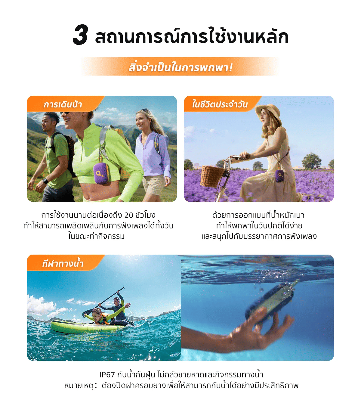 ลำโพงบลูทูธ SOUNDCORE A31X1161 SELECT 4 GO 5W IP67 PLAY 20HR GREEN_4