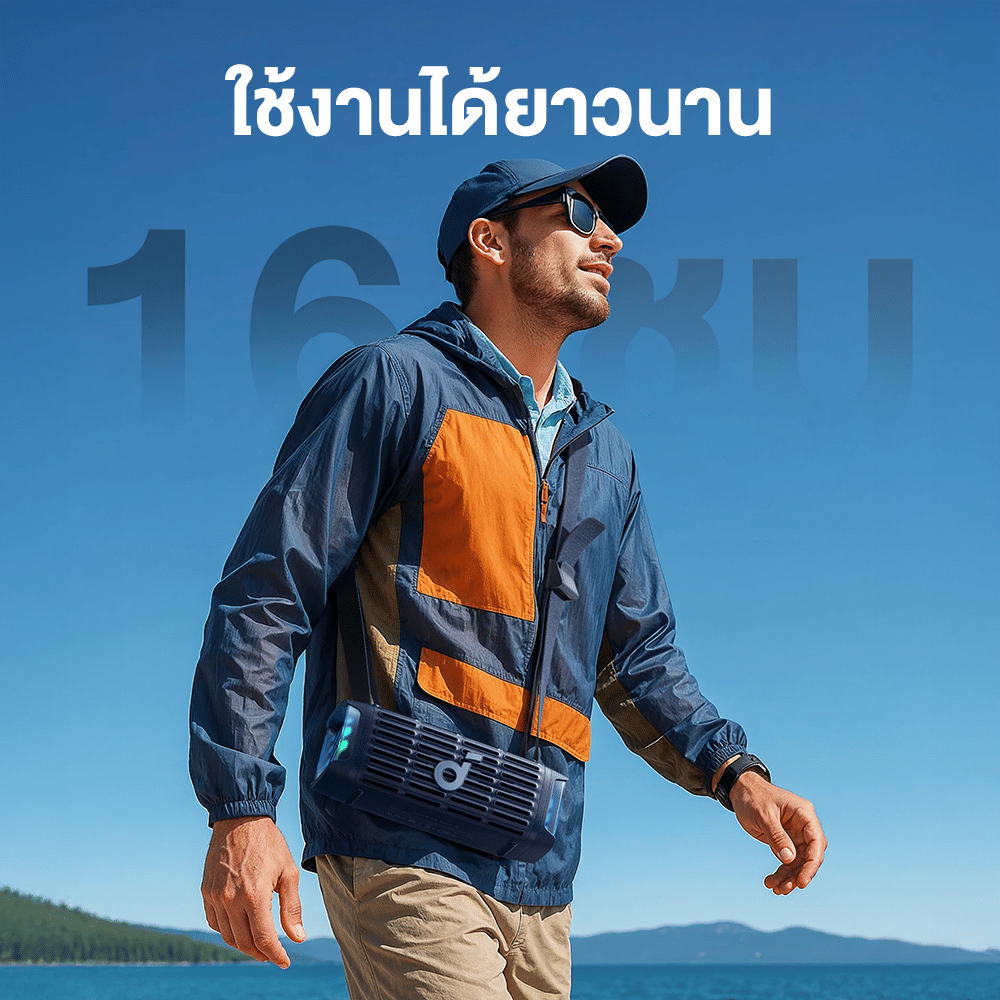 ลำโพงบลูทูธ SOUNDCORE BOOM 3I (D5100) 50W กันน้ำ IP68 ลอยน้ำได้ BASS UP 2.0 สีดำ_6